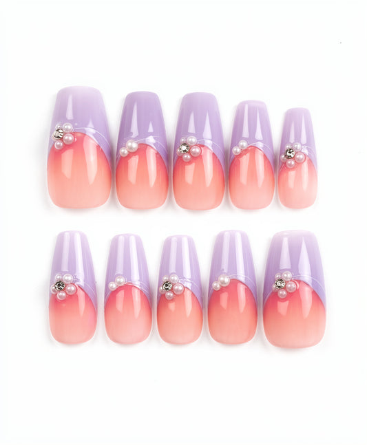 Indigo Pearl Handmade Press On Nails