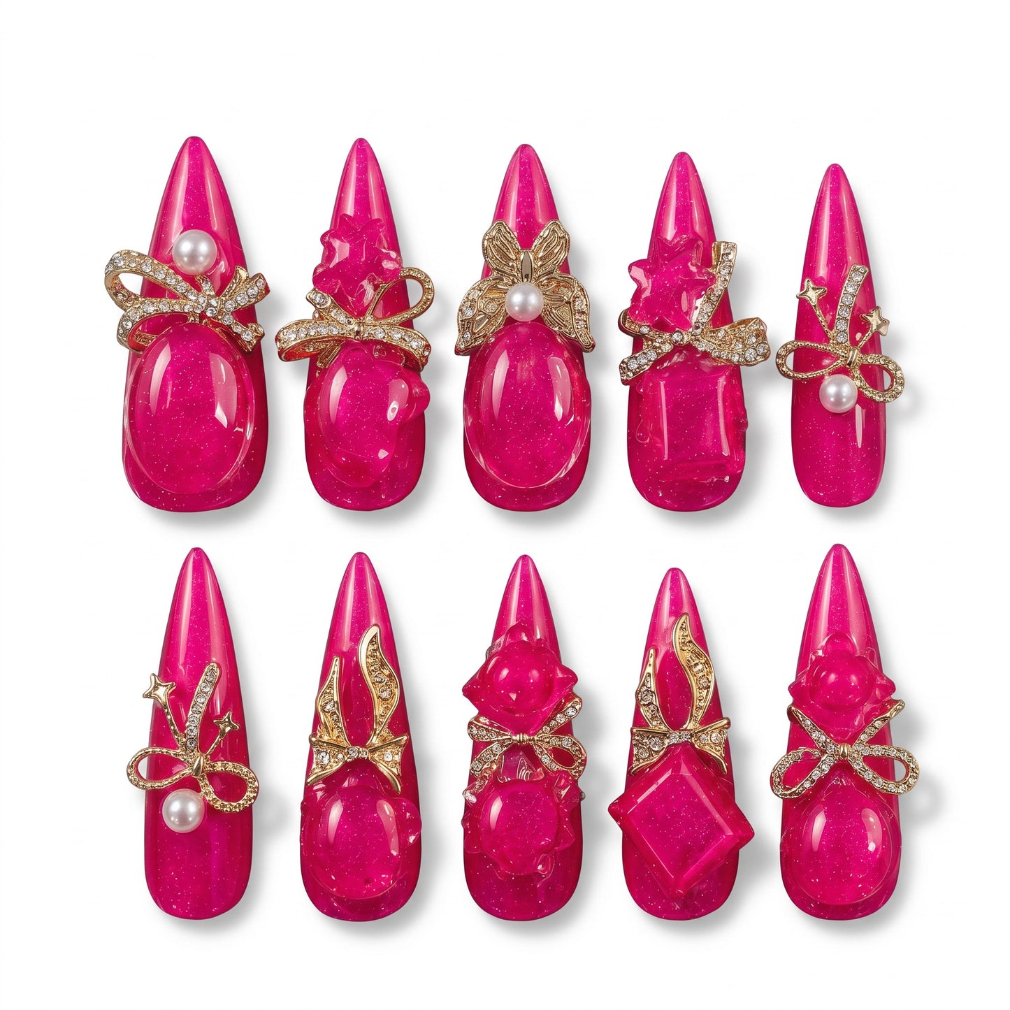 Pink Voltage Handmade Press On Nails