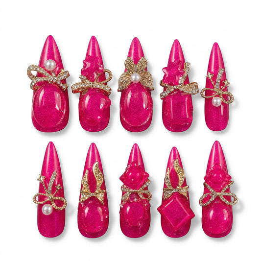 Pink Voltage Handmade Press On Nails