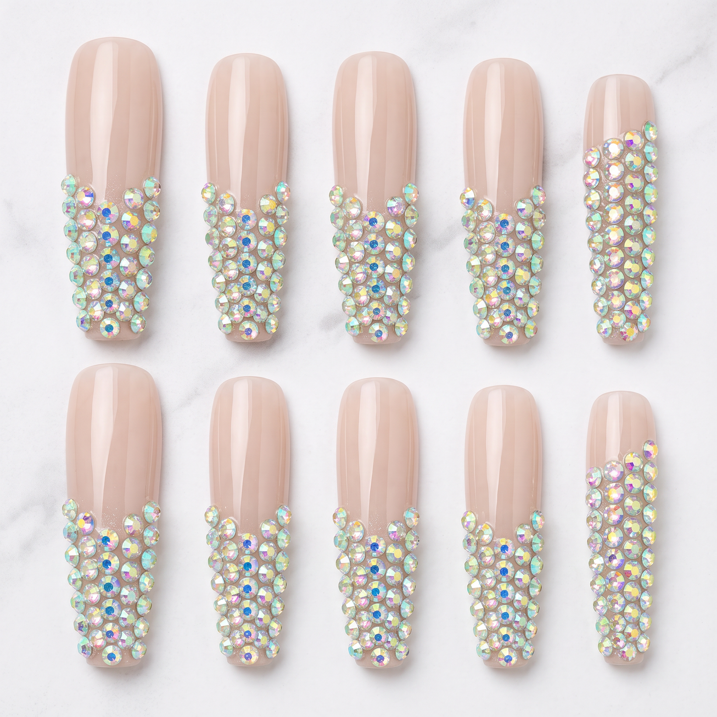 Diamond Drip Handmade Press On Nails